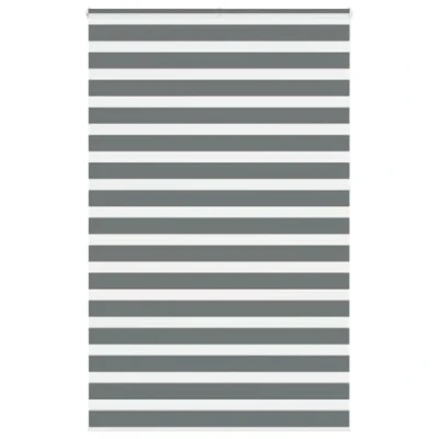 Afbeelding van vidaXL Zebra rolgordijn 150x230 cm stofbreedte 145,9 donkergrijs