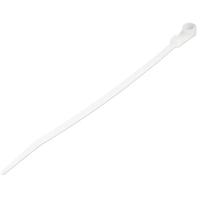 Image de StarTech.com 15cm(6&quot;) Cable Ties with Mounting Hole 3mm(1/8&quot;) wide 40mm(1 1/2&quot;) Bundle Dia. 18kg(40lb) Tensile Strength Nylon 66 Self Locking Screw UL Listed 100 Pack UL94 V 2 Rated TAA (CBMZTS10N6) Attache câble 17.2 cm bla
