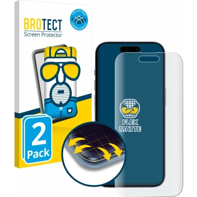 Afbeelding van BROTECT Screenprotector voor Apple iPhone 14 Pro Folie Beschermfolie matte volledig dekking (2 Stuks)