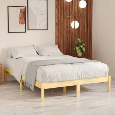 Afbeelding van vidaXL Bedframe Naturel 140 x 190 cm