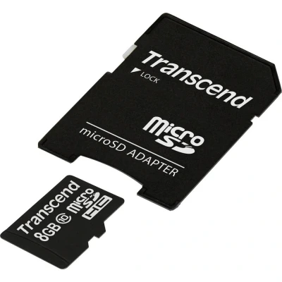 Afbeelding van Transcend Premium microSDHC kaart Industrial 8 GB Class 10 Incl. SD adapter