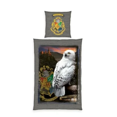 Afbeelding van Herding Harry Potter beddengoedset, kussensloop 80 x cm, omkeerbaar motief, dekbedovertrek 135 200 met knoopsluiting, 100% katoen