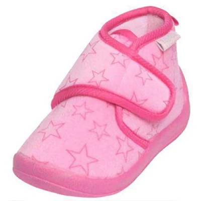 Afbeelding van Playshoes Pantoffels Sterren Meisjes Roze Maat 22/23