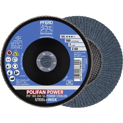 Afbeelding van PFERD 67686185 Z Sg Power Steelox Lamellenschijf Diameter 180 mm Boordiameter 22.23 10 stuk(s)