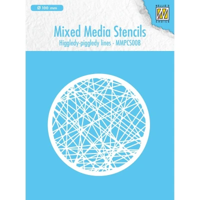 Afbeelding van Nellie&#039;s Choice Precision stencils Rond stencil Lijnen MMPCS008 Ø100mm (02 22)