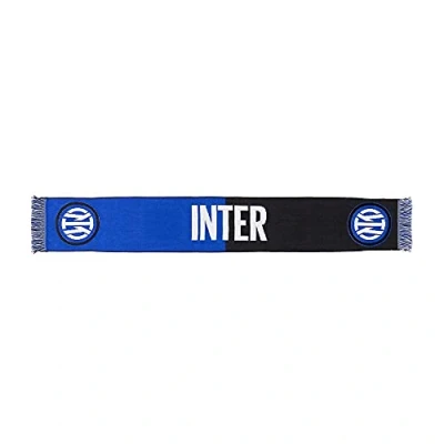 Afbeelding van Inter Sjaal Nieuw Logo Jaquard, verschillende kleuren, uniseks stadion, volwassenen, tweekleurig, zwart/blauw, één maat