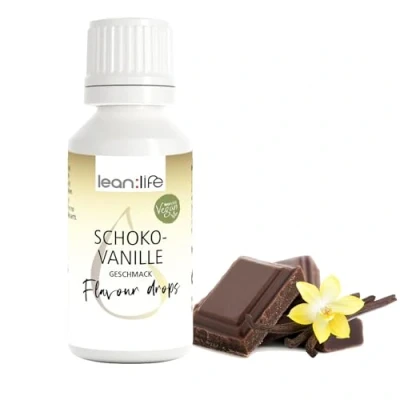 Afbeelding van Lean:Life Aromatische druppels 30 ml, chocolade en vanille, aromadruppels voor levensmiddelen, suikervrij caloriearm