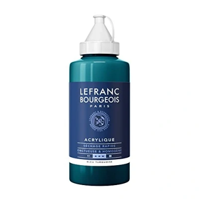 Afbeelding van Lefranc Bourgeois fijne acrylverf, Fles 750 ml, turquoise