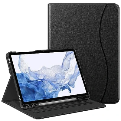 Afbeelding van Fintie Hoes voor Samsung Galaxy Tab S8 11 inch 2022 / S7 2020, meerdere hoeken, met penhouder, documentsleuven, automatische slaap/wake, zwart