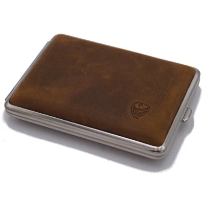 Afbeelding van Germanus Wild sigarettenetui (Made in Germany) 85 mm (medium) bruin