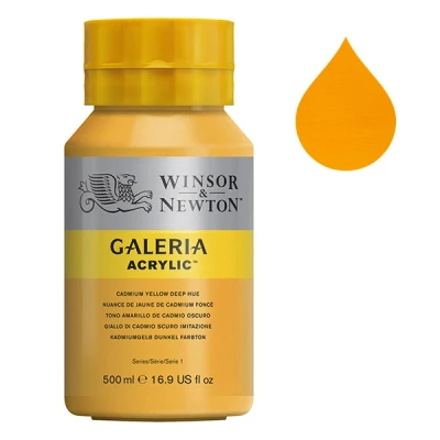 Image de Winsor &amp; Newton Galeria peinture acrylique (500 ml) 115 nuance de jaune cadmium foncé