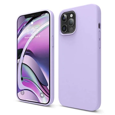 Afbeelding van elago Liquid Silicone Case Compatibel met iPhone 12 Pro Max Hoesje (6,7&quot;) Vloeibaar Siliconen Beschermhoes, Complete Bescherming: 3 laags Schokbestendig (Paars)