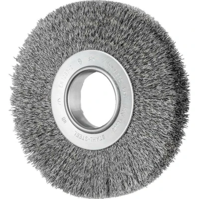 Afbeelding van PFERD 43701239 POS Ronde borstel breed ongetordeerd RBU Ø 180 x 25 mm variabel boorgat staaldraad Ø 0,30 voor slijpblok 1 stuk(s)