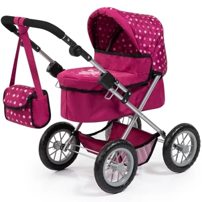 Afbeelding van Bayer Poppenwagen Trendy Paars met Stippen (13067AA)