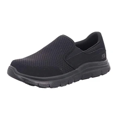 Afbeelding van Skechers FLEX Advantage Instappers, Heren, Maat: 44, Black Imitatieleer/ textiel