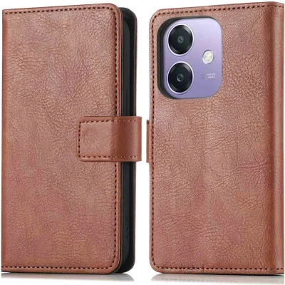 Afbeelding van imoshion Hoesje Geschikt voor Oppo A40 / A40M A60 (5G) Met Pasjeshouder Luxe Bookcase Bruin