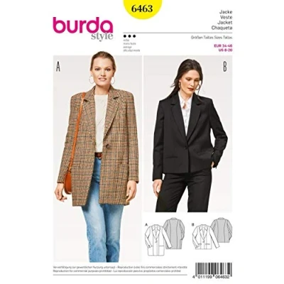 Afbeelding van Burda Naaipatroon 6463 Jasje in variaties