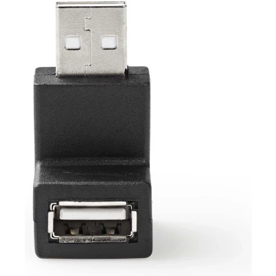 Afbeelding van USB A 2.0 mannelijk vrouwelijk adapter Nedis (90 gehoekt)