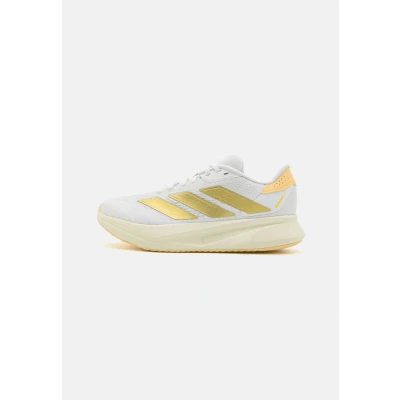 Afbeelding van adidas Performance Duramo SL2 Hardloopschoenen voor op de weg, Dames, Maat: 42, Footwear white/gold metallic/orange tint Textiel/ synthetisch