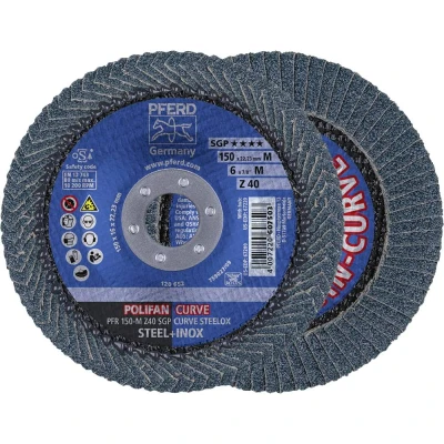 Afbeelding van PFERD 67689072 Z Sgp Curve Steelox Lamellenschijf Diameter 150 mm Boordiameter 22.23 10 stuk(s)