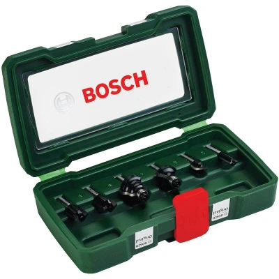 Afbeelding van &quot;Bosch 6 delige frezenset 1/4&quot;&quot; schacht&quot;