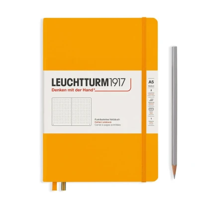 Afbeelding van Leuchtturm1917 A5 Medium Notitieboek Hardcover Dotted Rising Sun