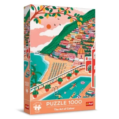 Afbeelding van Trefl Premium Plus Quality Puzzel The Art of Colour : Positano, Italië 1000 stukjes, serie vol kleuren, perfect op elkaar afgestemde stukken, voor volwassenen en kinderen vanaf 12 jaar