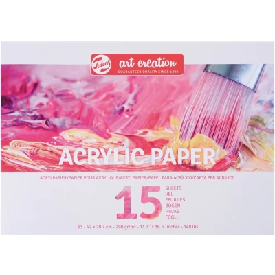 Afbeelding van Talens Art Creation Acrylpapier, 290 G/m², Ft A3, Blok Van 15 Vel Tekenpapier