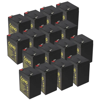 Afbeelding van 16 stuks Kung Long WP5 12 loodaccu Volt 5Ah, geschikt voor het accupakket APCRBC140 van APC, complete set bestaande uit accu&#039;s