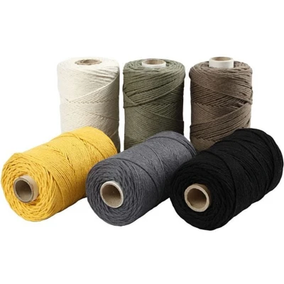 Afbeelding van Macramé Koord, 2 mm, Diverse Kleuren, 330 gr, 6 Rol