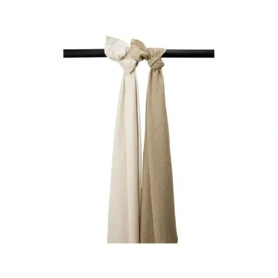 Afbeelding van Meyco Swaddle Doek Pre Washed Soft Sand/Taupe 2 pack