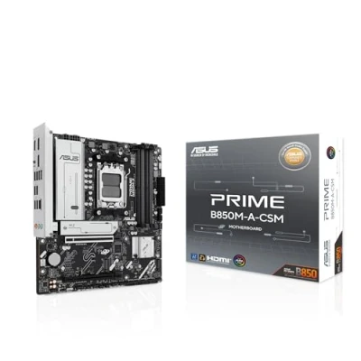 Afbeelding van ASUS PRIME B850M A CSM, AMD mATX moederbord, DDR5 sleuf, PCIe 5.0 klaar, 3 M.2 sleuven, 2,5 GB Realtek Ethernet, DisplayPort, HDMI, USB C aan de voorkant 5 Gbps, BIOS FlashBack, Aura Sync