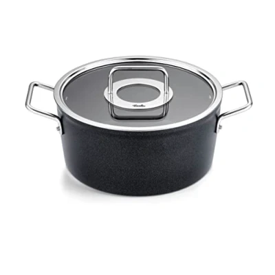 Afbeelding van Fissler Adamant Aluminium braadpan met glazen deksel en anti aanbaklaag, geschikt voor inductie, Ø 24 cm, 4,9 liter, antraciet