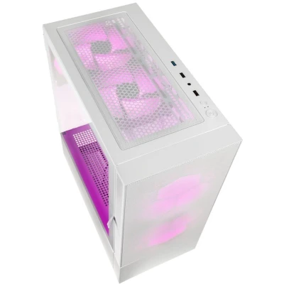 Afbeelding van Kolink Observatory MX Mesh ARGB Midi tower Case White behuizing, Gaming PC behuizing Wit