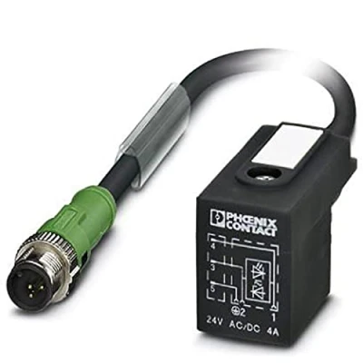 Afbeelding van Phoenix Contact 1435153 Sensor/actuator connector, geassembleerd M12 Aantal polen: 3 Stekker, recht, haaks 1.50 m 1 stuk(s)