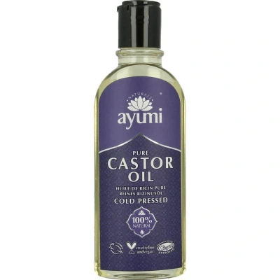 Afbeelding van Ayumi Pure Castor Oil haarolie natuurlijk biologisch vegan haarverbetering alle haartypen