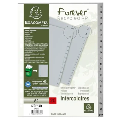Afbeelding van Exacompta 1720E 20x Intercalaires PP rec