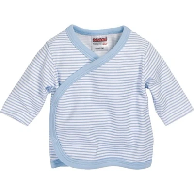 Afbeelding van Schnizler Flügelhemd Langarm Ringel Ondergoedset voor baby&#039;s en peuters, uniseks, kinderen, 1 stuk, Blauw (Blue 117)
