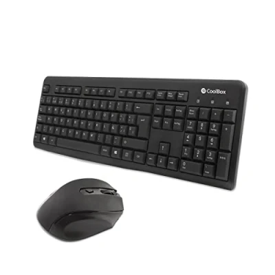 Afbeelding van Toetsenbord en muis CoolBox COO KTR 02W Qwerty Spaans