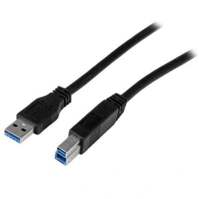 Afbeelding van Kabel USB A naar B Startech USB3CAB1M Zwart