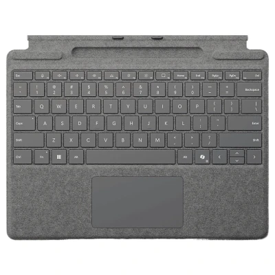 Image de Microsoft Surface Pro Type Cover avec Emplacement de Stockage pour Stylet Platine AZERTY