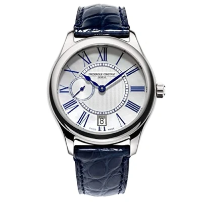 Afbeelding van Frédérique Constant FC 318MPWN3B6 Horloge Leer Blauw Ø 36 mm
