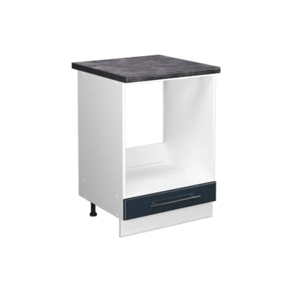Afbeelding van Vicco Ovenombouwkast Fame Line, Donkerblauw hoogglans/Wit, 60 cm , WB Antraciet