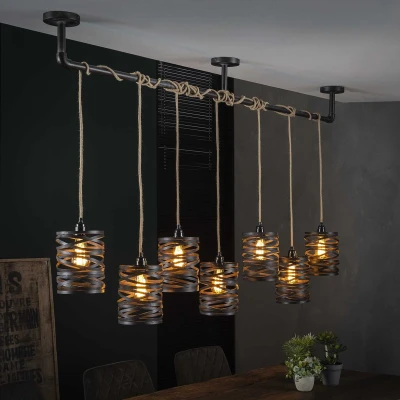Afbeelding van AnLi Style Hanglamp 7L twist wikkel XL