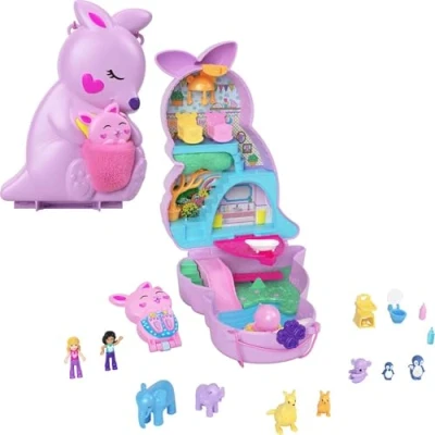 Image de Maison de poupée Polly Pocket Sac Surprises Famille Kangourous