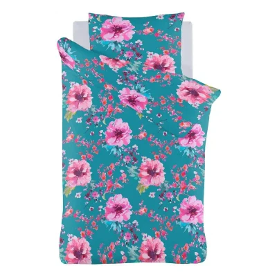 Afbeelding van iSeng Flower Dekbedovertrek Eenpersoons 140x200/220 cm Multi kleur