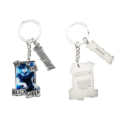 Afbeelding van Konix, Sleutelhanger, Woensdag sleutelhanger Zwart Schaap,