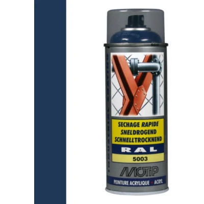 Afbeelding van Motip industrial acryllak hoogglans RAL 5003 saffierblauw 400 ml