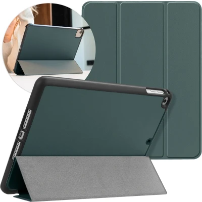 Afbeelding van iMoshion Tablet Hoes Geschikt voor iPad 5e, 6e generatie (2017/2018) Air, Air 2 Trifold Bookcase Donkergroen