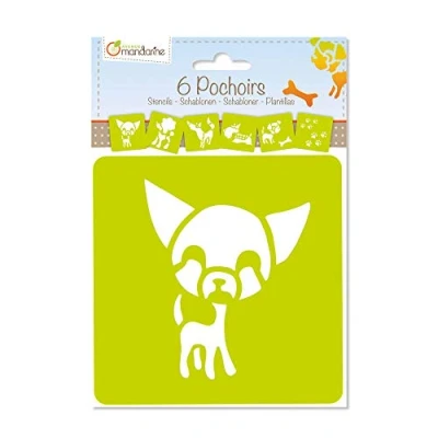 Image de Avenue Mandarine pochoirs Set de 6 : Chiens